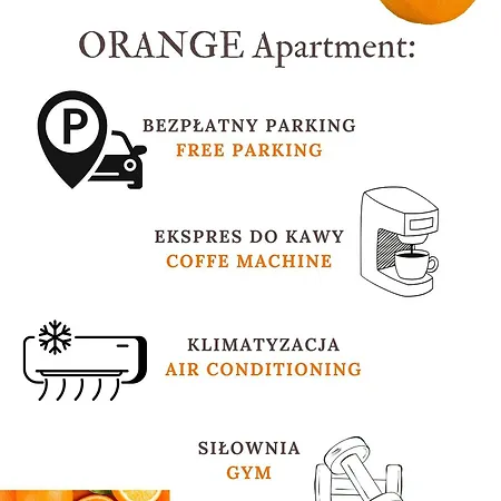 Apartman Towarowa Orange Apartment, Free Parking, Air-conditioning, Self Check-in 24h