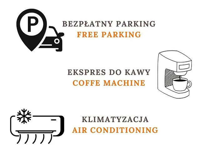 Апартаменты Towarowa Orange Apartment, Free Parking, Air-conditioning, Self Check-in 24h